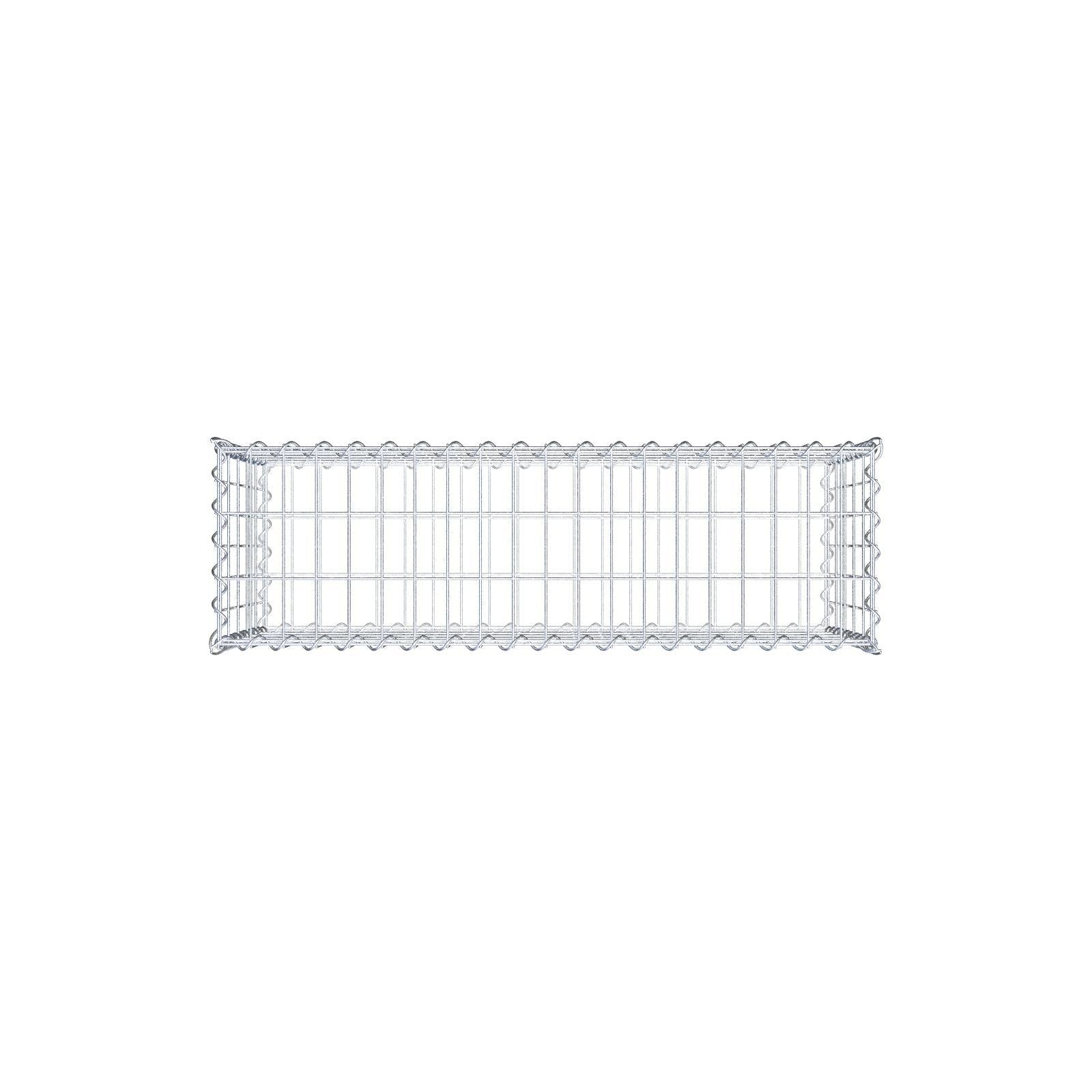 Economy set 3x schanskorf 100 cm x 50 cm x 30 cm (L x H x D), maaswijdte 5 cm x 10 cm, spiraal