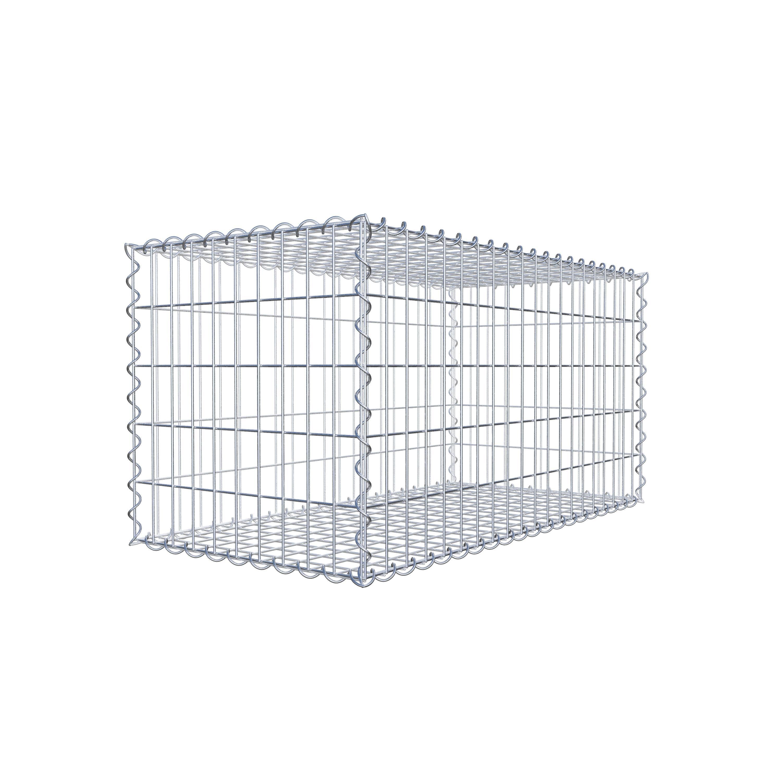 Gabion 100 cm x 50 cm x 50 cm (L x H x D), mesh size 5 cm x 10 cm, spiral