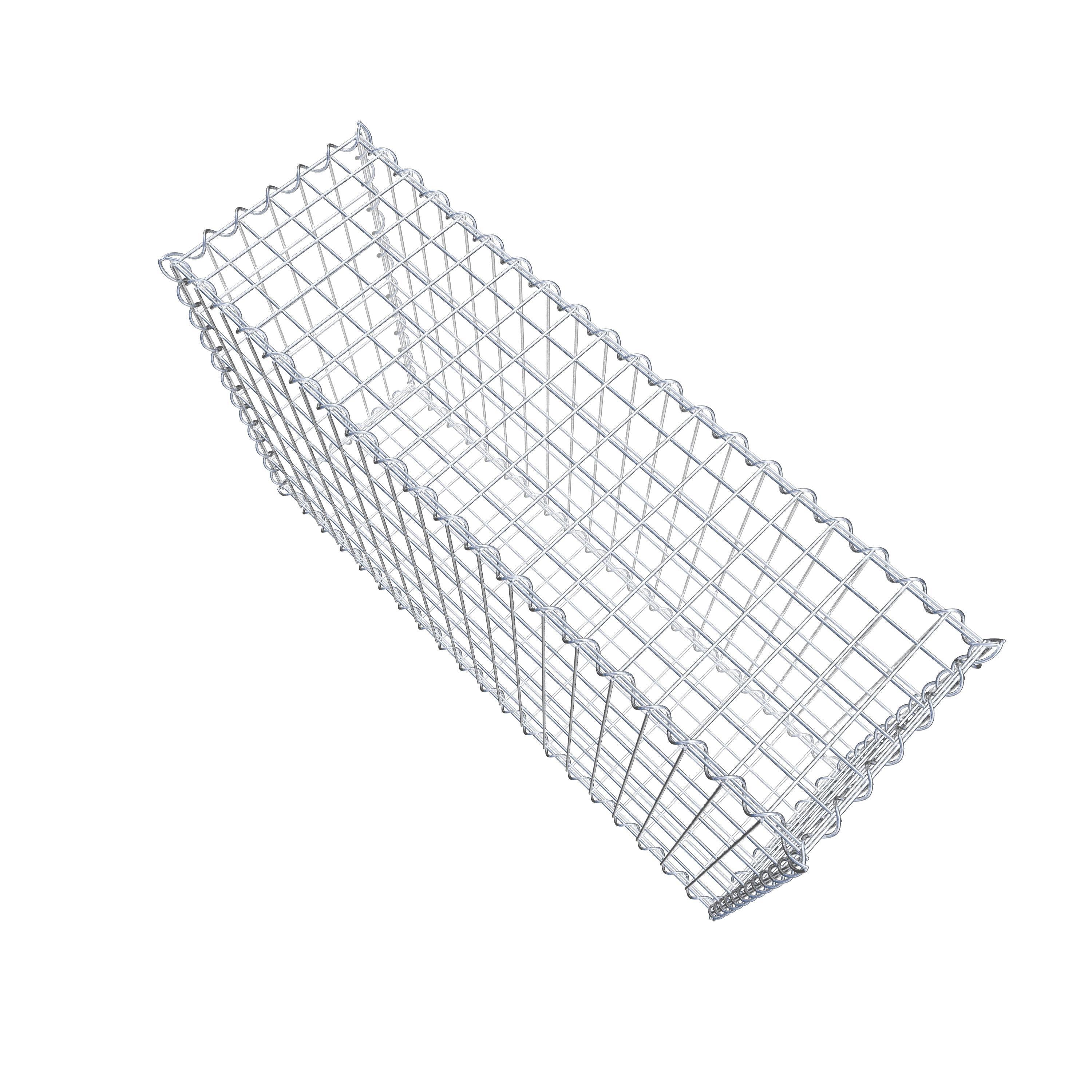 Gabion 100 cm x 60 cm x 30 cm (L x H x D), maskestørrelse 5 cm x 10 cm, spiral