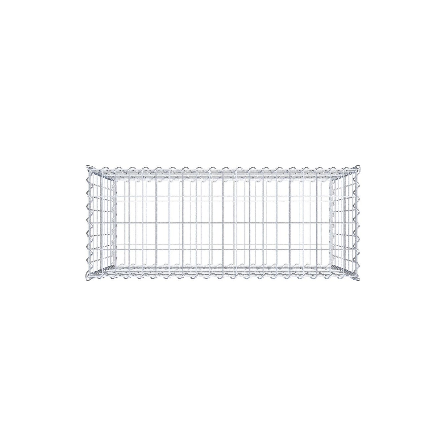 Gabbione 100 cm x 70 cm x 40 cm (L x H x P), maglia 5 cm x 10 cm, spirale