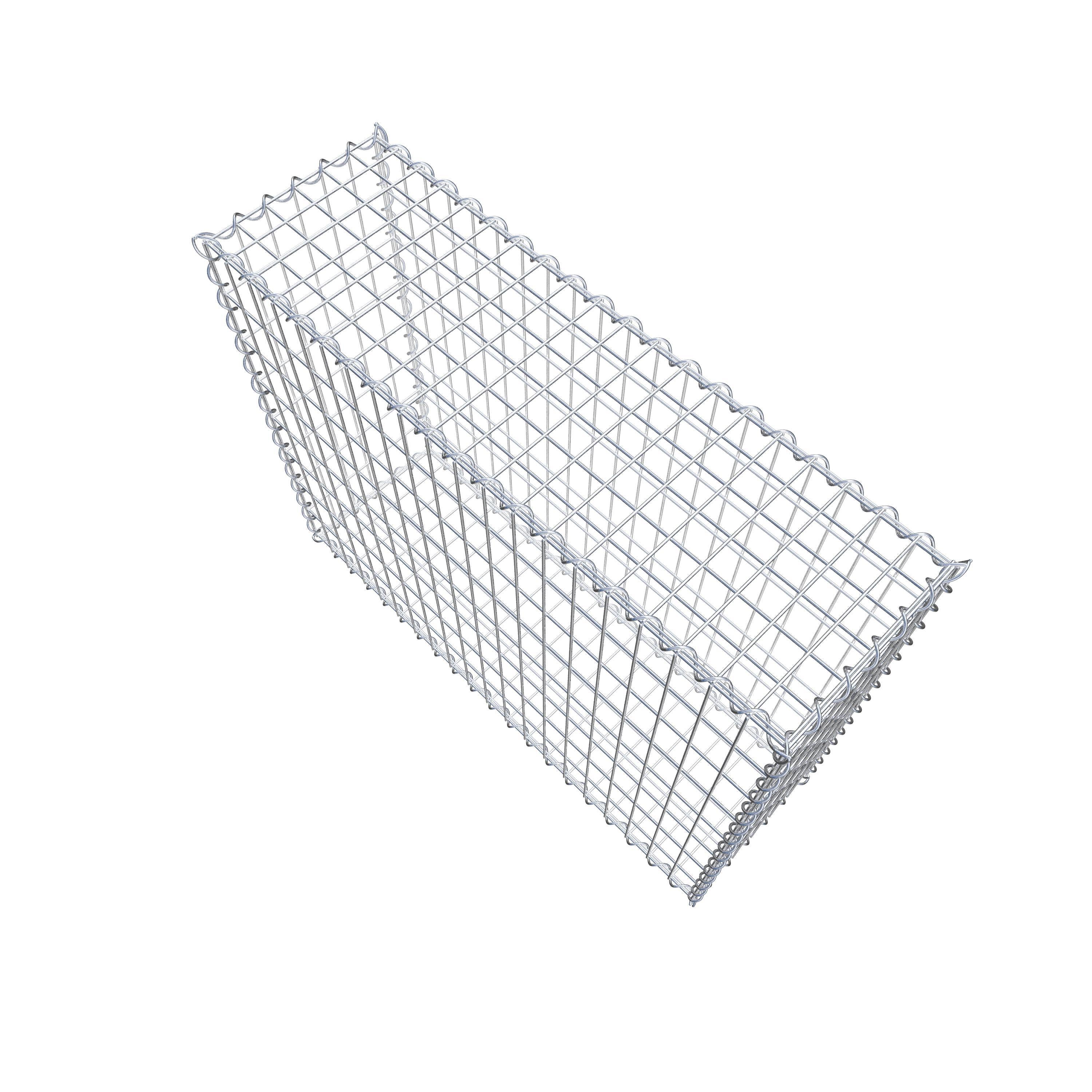 Gabion 100 cm x 80 cm x 30 cm (L x H x D), mesh size 5 cm x 10 cm, spiral