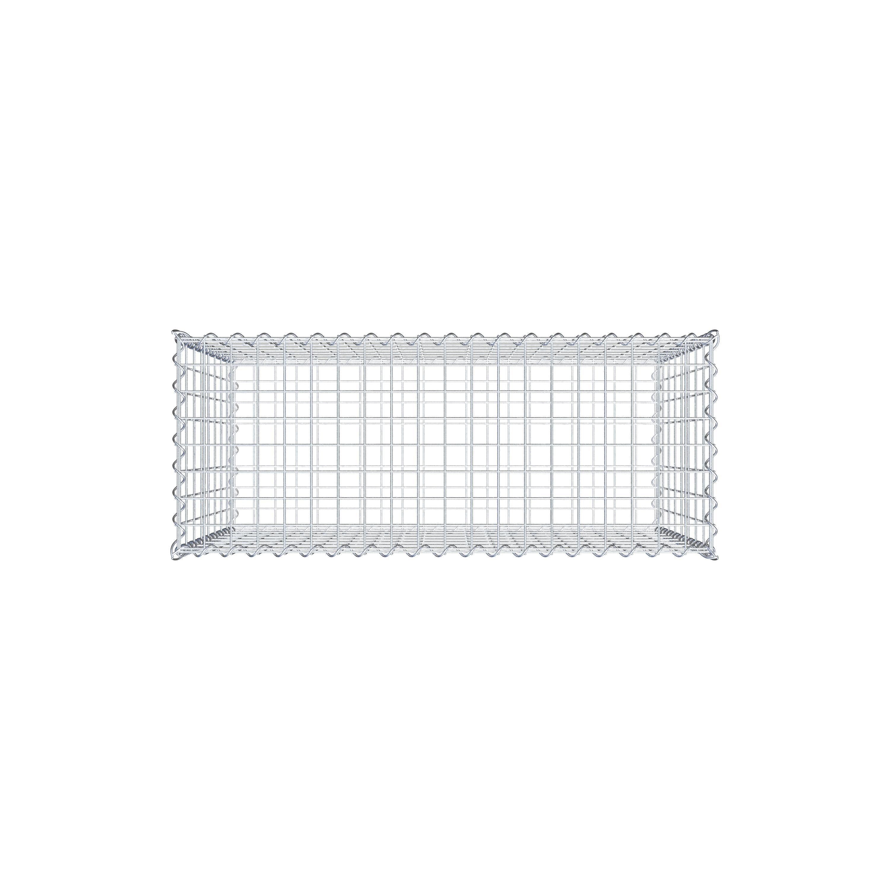 Gabion 100 cm x 80 cm x 40 cm (L x H x D), maskestørrelse 5 cm x 10 cm, spiral