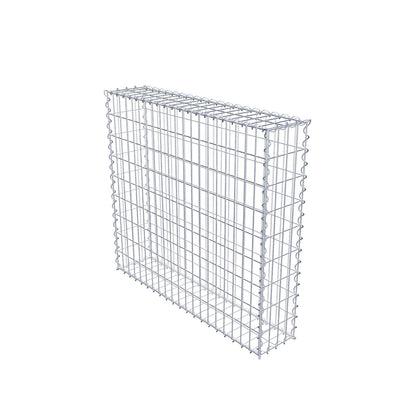 Gabion 100 cm x 90 cm x 20 cm (L x H x D), maskestørrelse 5 cm x 10 cm, spiral