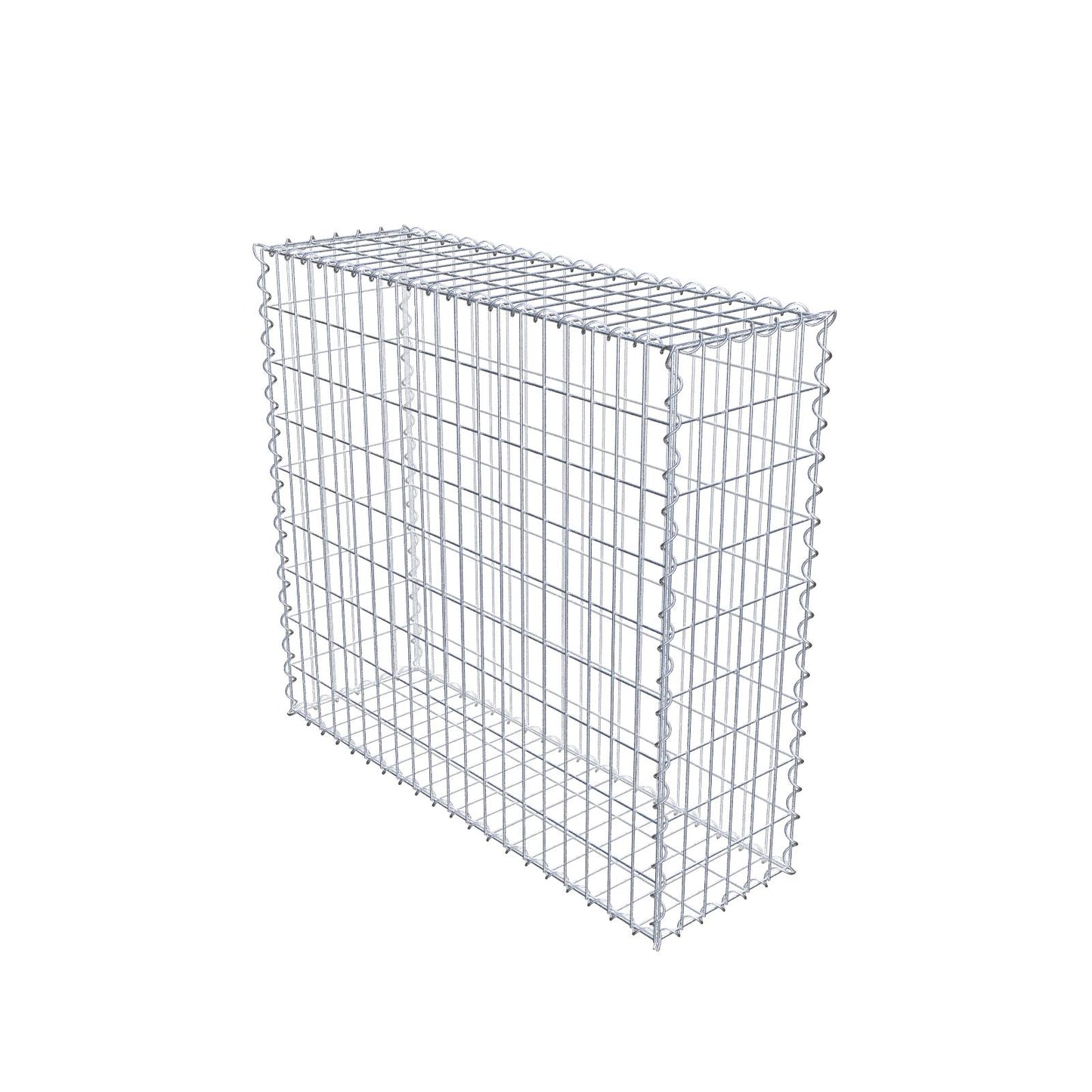 Gabione 100 cm x 90 cm x 30 cm (L x H x T), Maschenweite 5 cm x 10 cm, Spirale