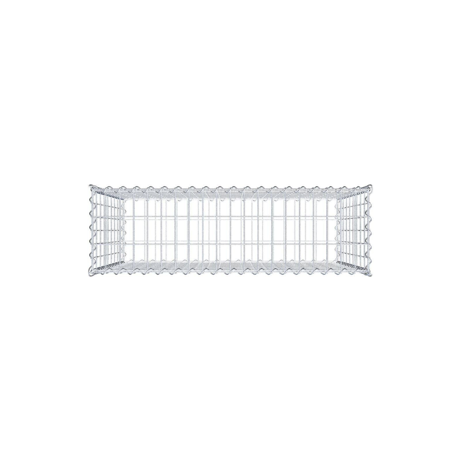 Gabbione 100 cm x 90 cm x 30 cm (L x H x P), maglia 5 cm x 10 cm, spirale
