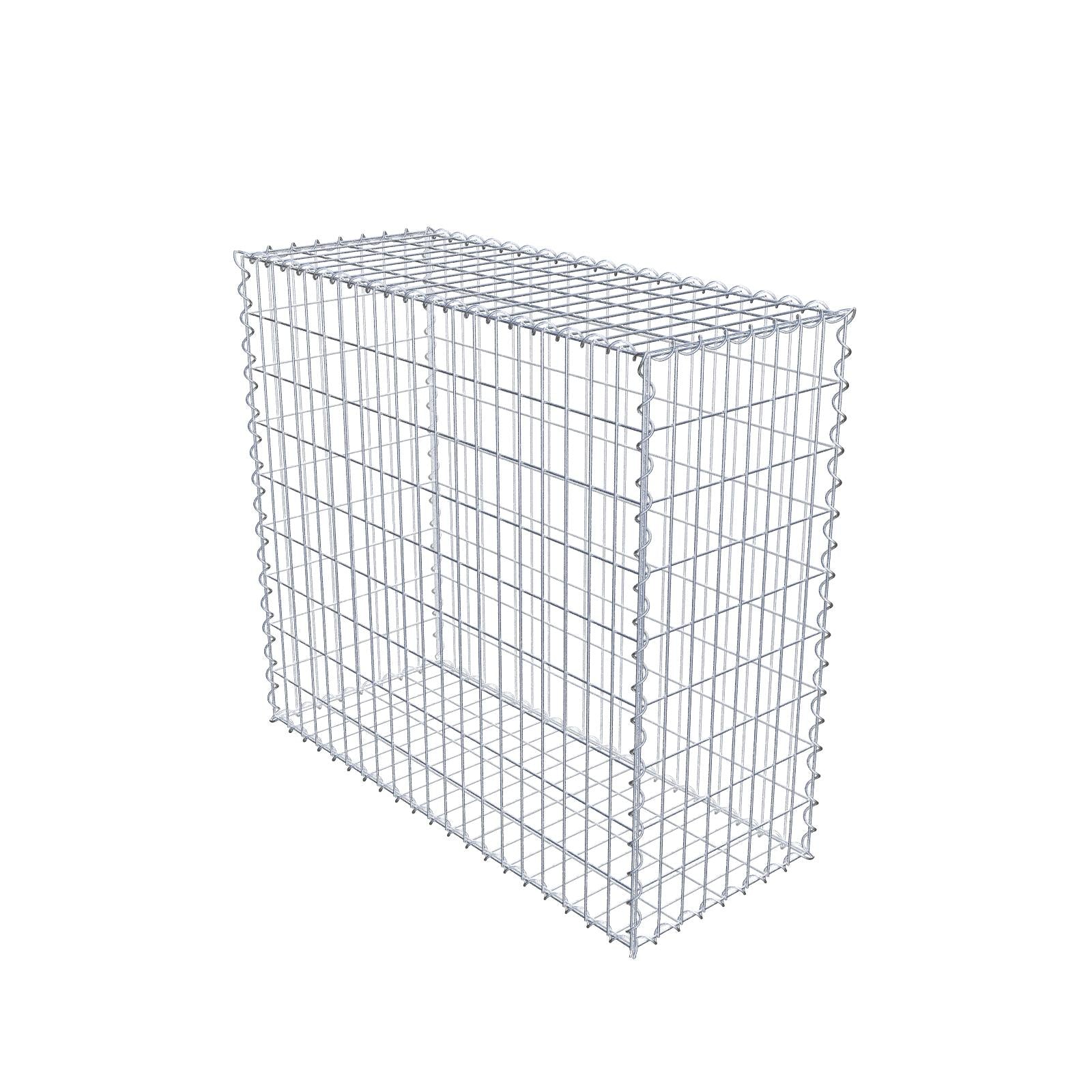 Gabion 100 cm x 90 cm x 40 cm (L x H x D), mesh size 5 cm x 10 cm, spiral