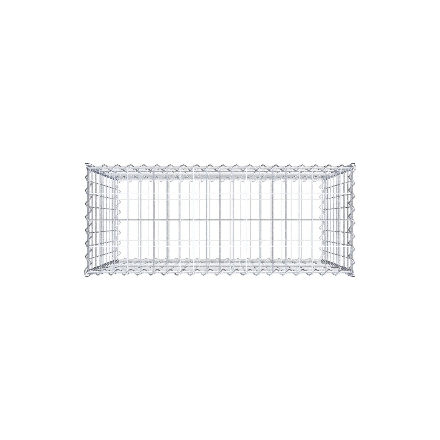 Gabion 100 cm x 90 cm x 40 cm (L x H x D), mesh size 5 cm x 10 cm, spiral