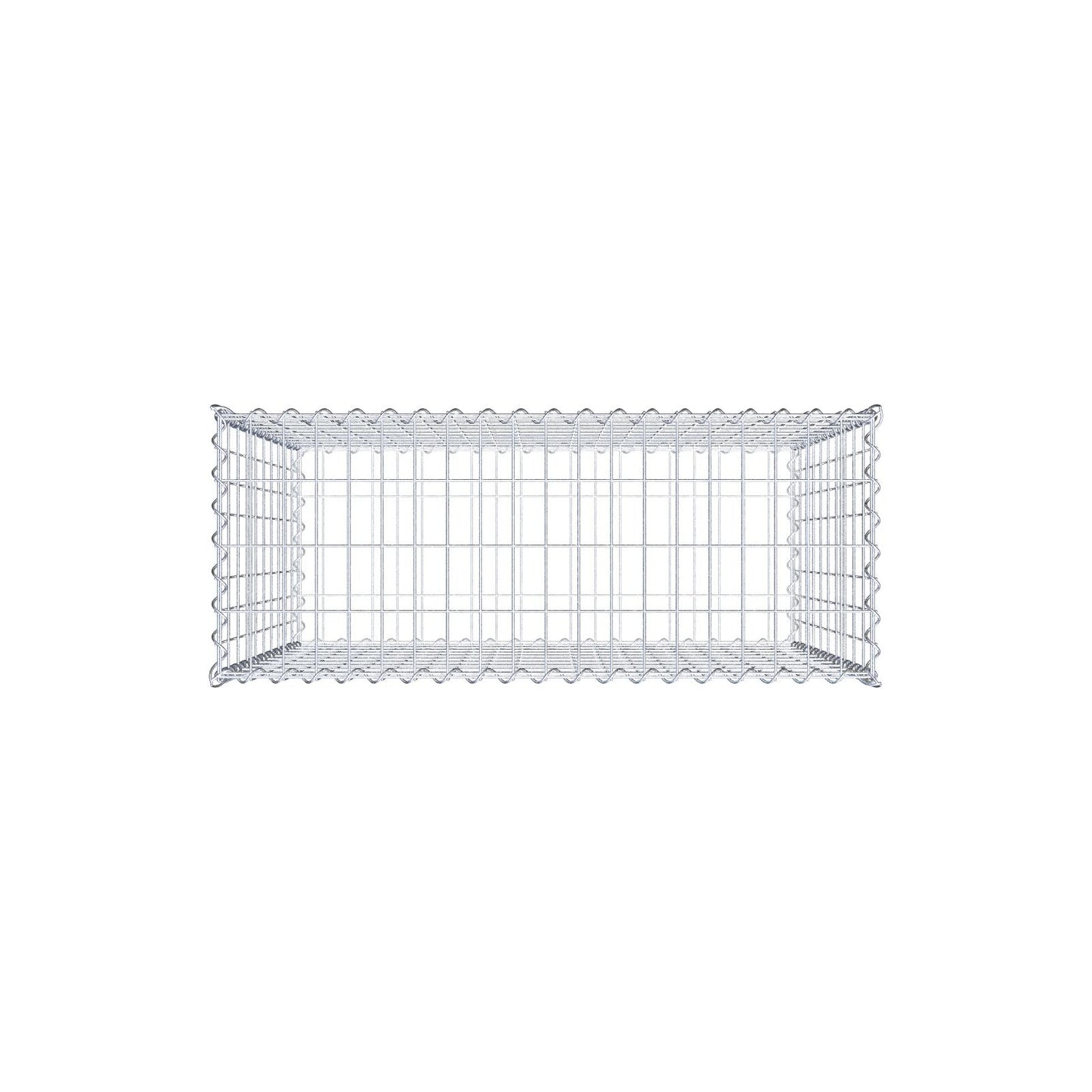 Gabione 100 cm x 100 cm x 40 cm (L x H x T), Maschenweite 5 cm x 10 cm, Spirale