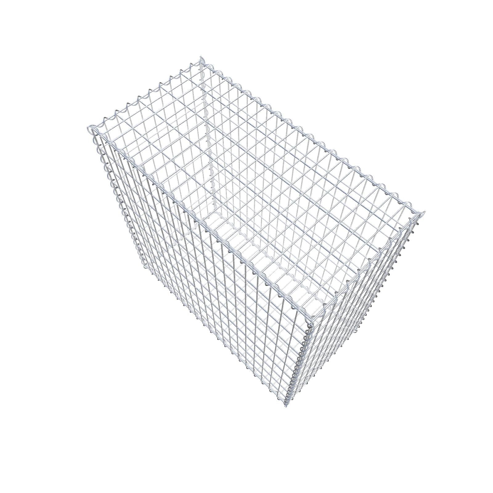Gabbione 100 cm x 100 cm x 50 cm (L x H x P), maglia 5 cm x 10 cm, spirale