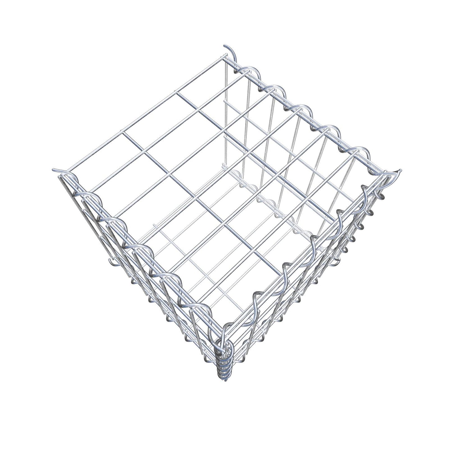 Gabion rapporté type 2 30 cm x 30 cm x 30 cm (L x H x P), mailles 5 cm x 10 cm, spirale