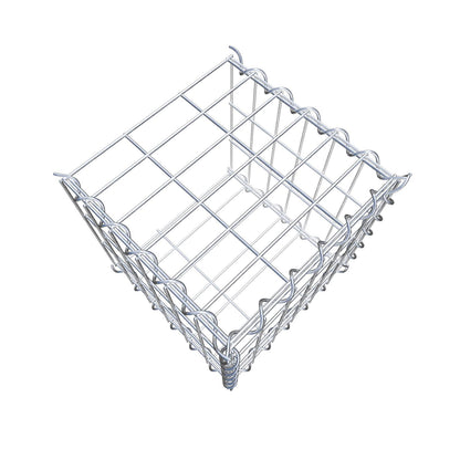 Gabion rapporté type 2 30 cm x 30 cm x 30 cm (L x H x P), mailles 5 cm x 10 cm, spirale