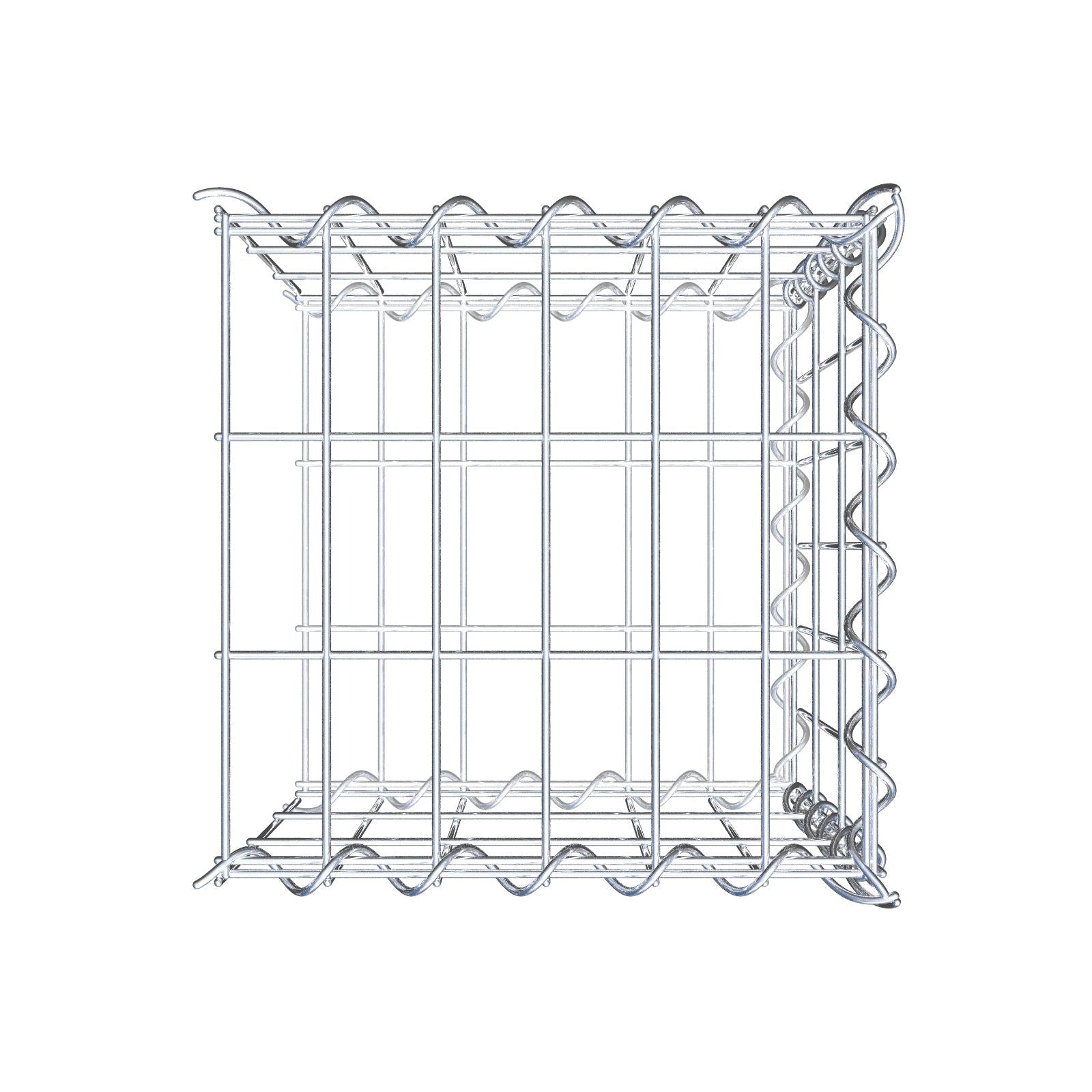 Opvokset gabion type 2 30 cm x 30 cm x 30 cm (L x H x D), maskestørrelse 5 cm x 10 cm, spiral