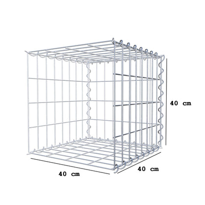 Opvokset gabion type 2 40 cm x 40 cm x 40 cm (L x H x D), maskestørrelse 5 cm x 10 cm, spiral