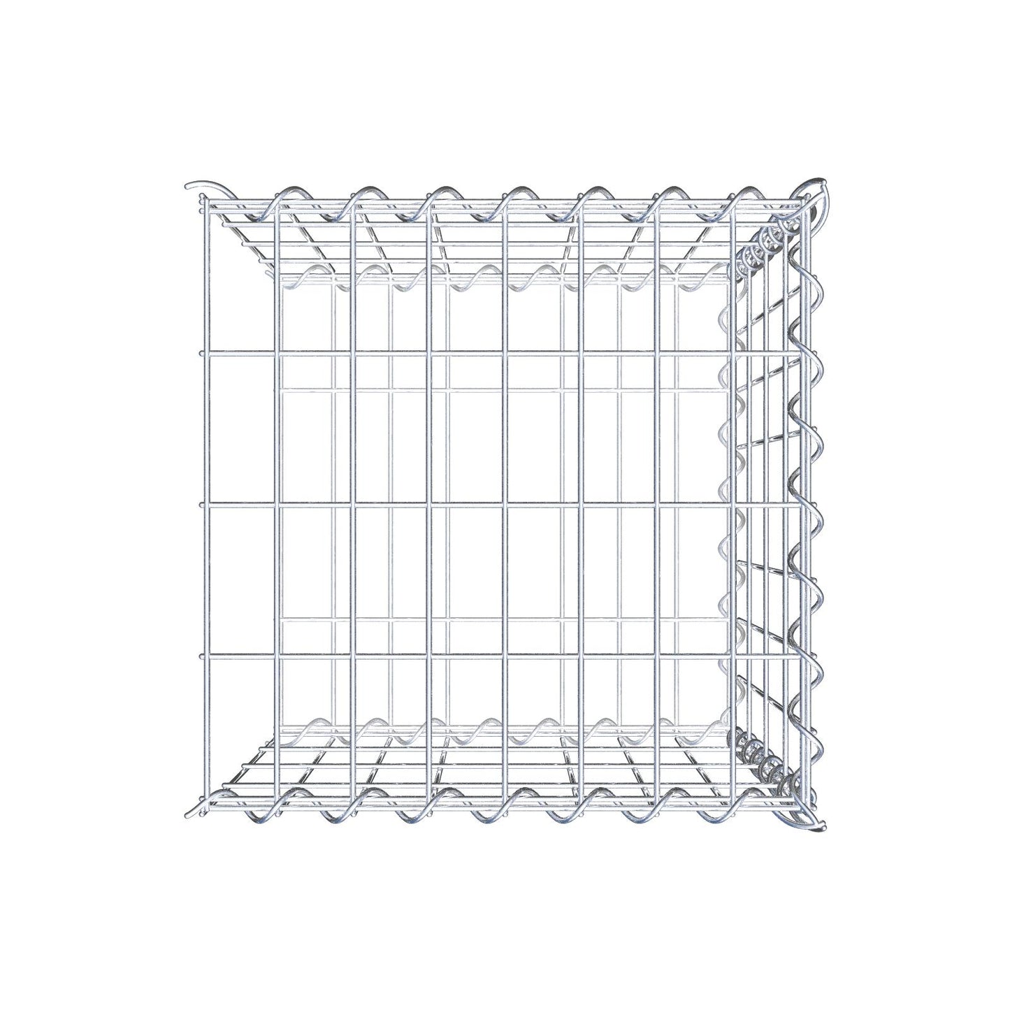 Opvokset gabion type 2 40 cm x 40 cm x 40 cm (L x H x D), maskestørrelse 5 cm x 10 cm, spiral