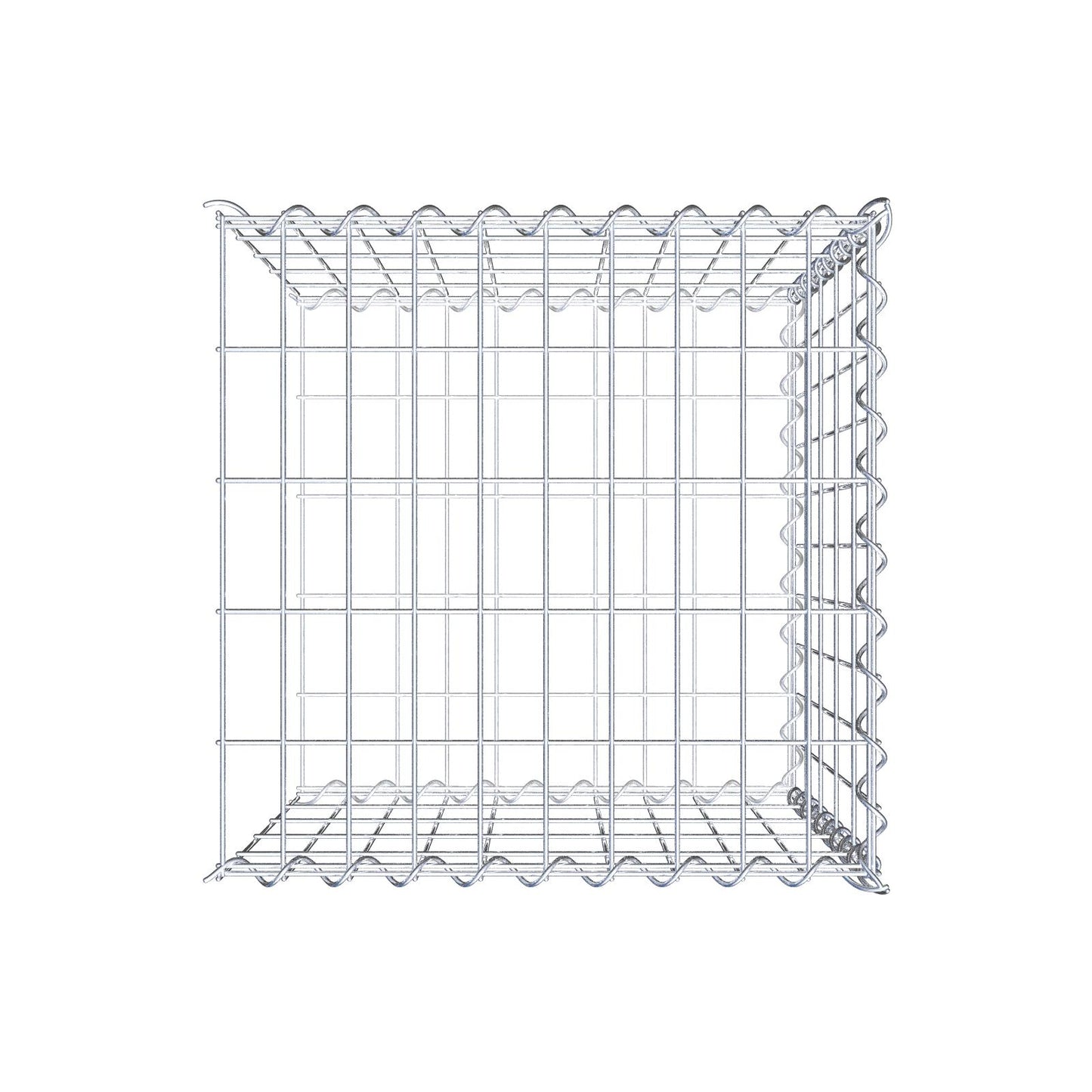 Grown-on gabion type 2 50 cm x 50 cm x 50 cm (L x H x D), mesh size 5 cm x 10 cm, spiral