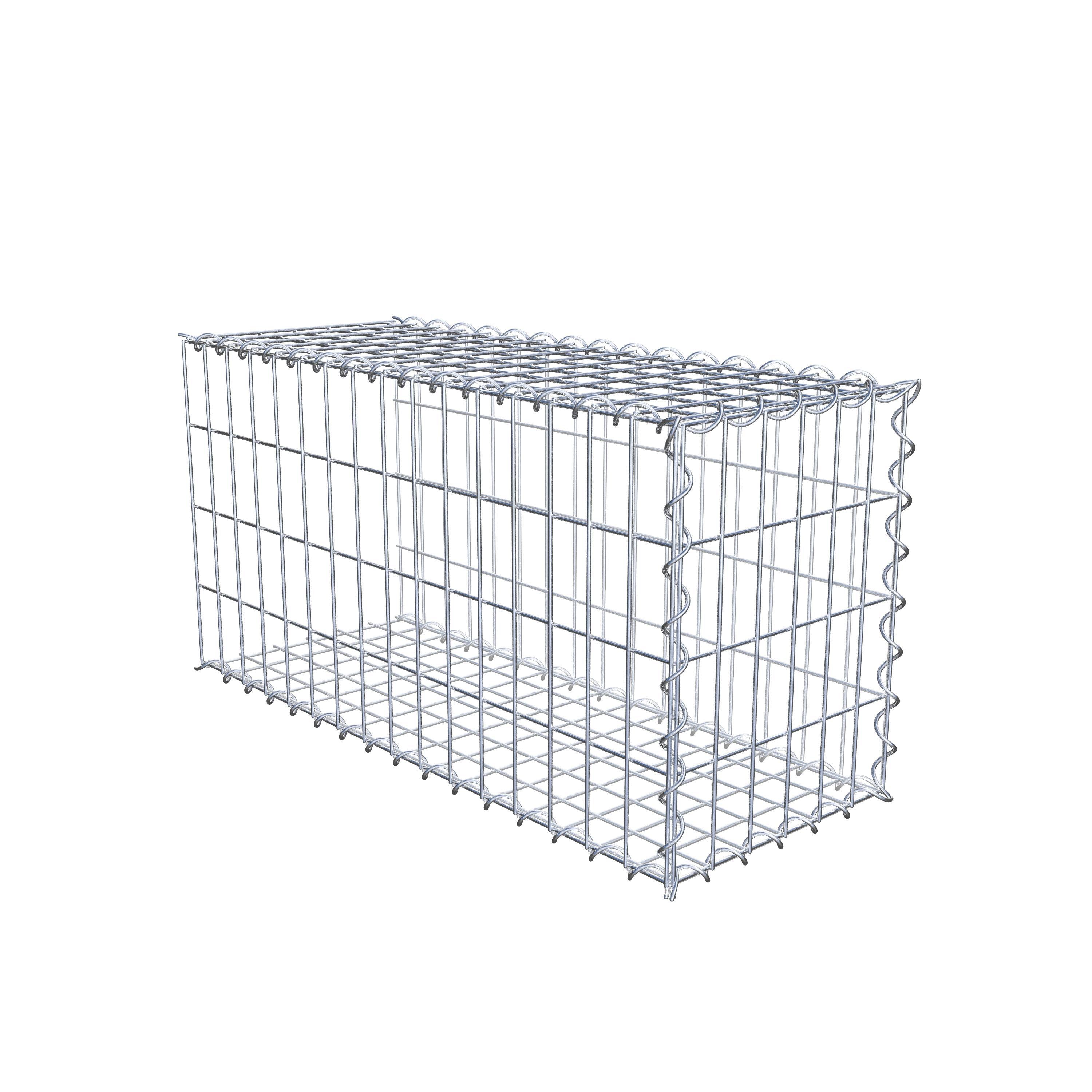 Grown-on gabion type 2 80 cm x 40 cm x 30 cm (L x H x D), mesh size 5 cm x 10 cm, spiral