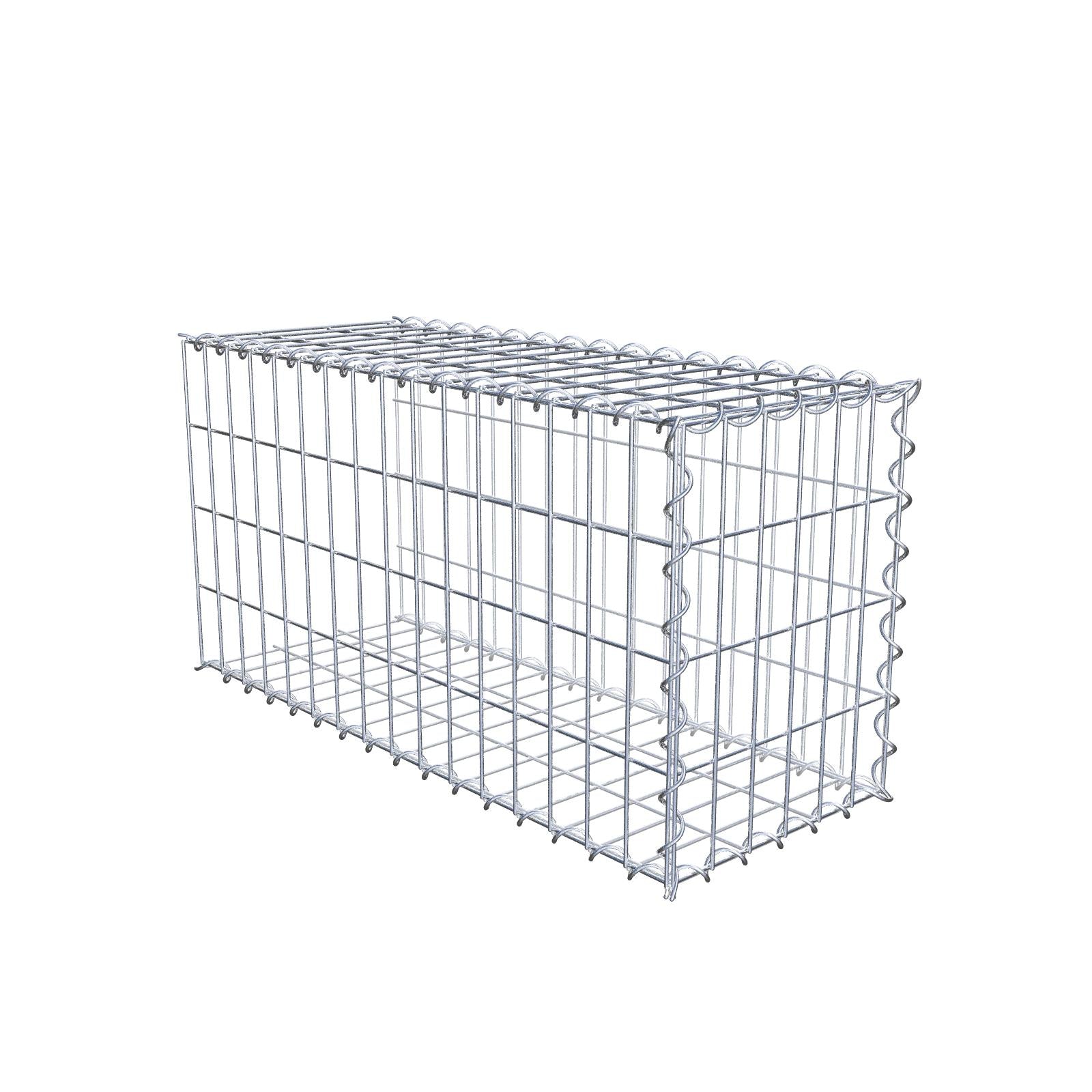 Gabião tipo 2 80 cm x 40 cm x 30 cm (C x A x P), malhagem 5 cm x 10 cm, espiral
