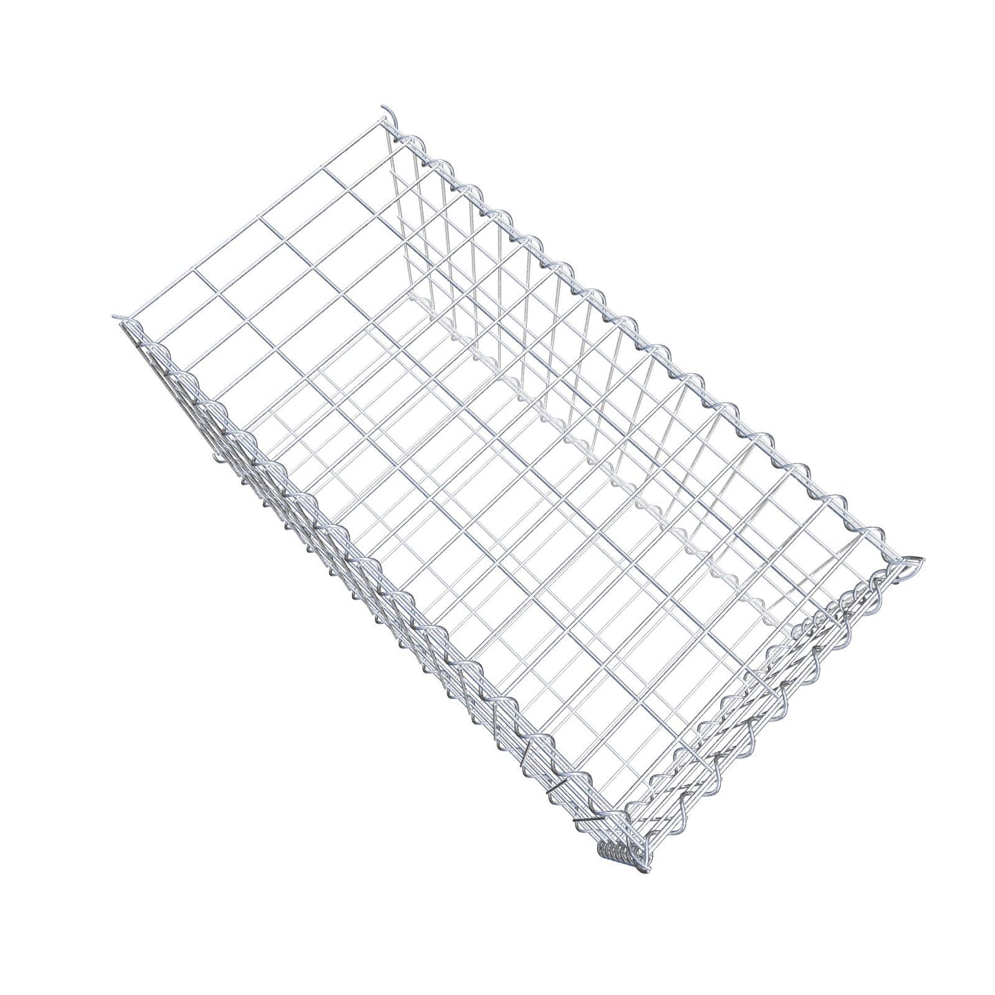 Gabion rapporté type 2 80 cm x 40 cm x 40 cm (L x H x P), mailles 5 cm x 10 cm, spirale