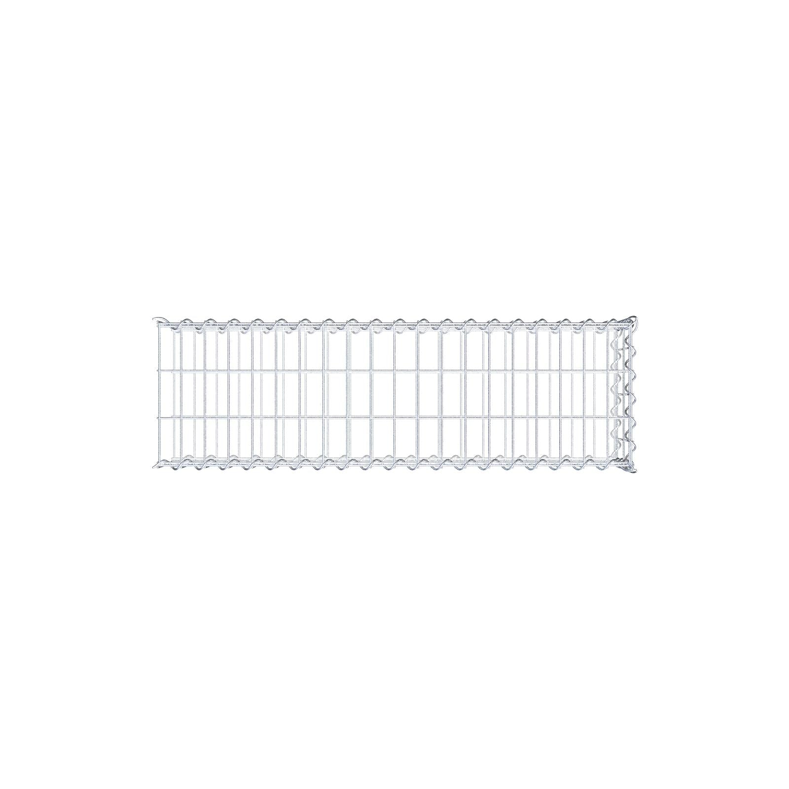 Gavión complementario tipo 2 100 cm x 20 cm x 30 cm (L x A x P), malla 5 cm x 10 cm, espiral