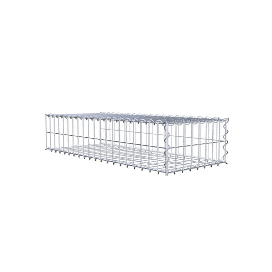 Gabion rapporté type 2 100 cm x 20 cm x 40 cm (L x H x P), mailles 5 cm x 10 cm, spirale