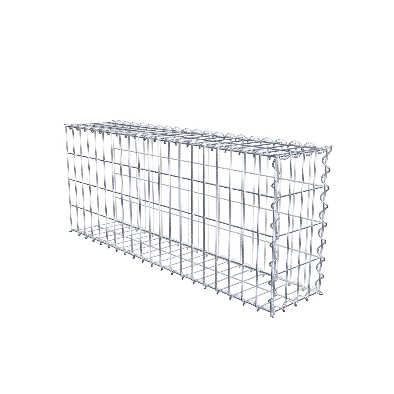 Gabião tipo 2 100 cm x 40 cm x 20 cm (C x A x P), malhagem 5 cm x 10 cm, espiral