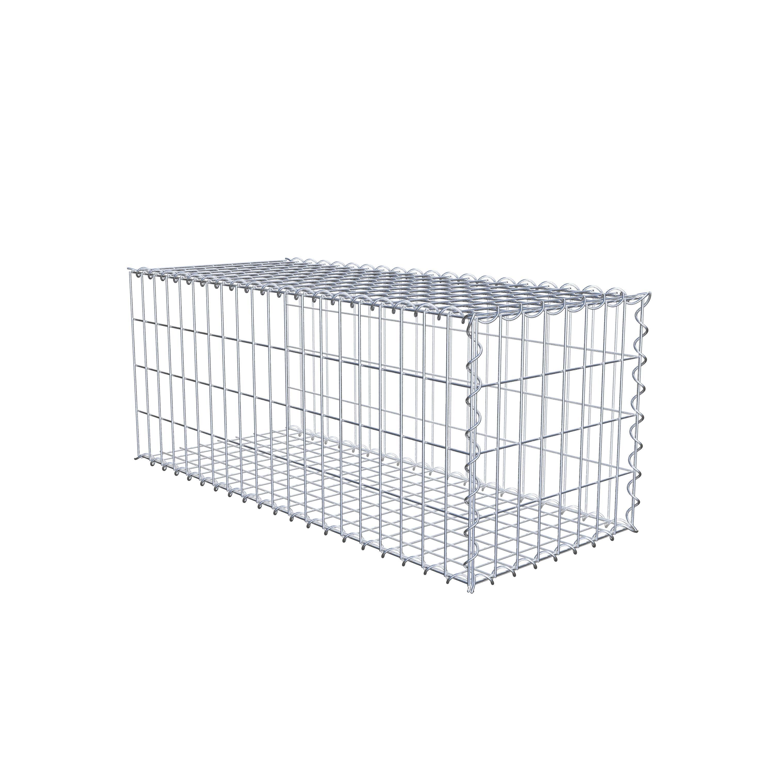 Grown-on gabion type 2 100 cm x 40 cm x 40 cm (L x H x D), mesh size 5 cm x 10 cm, spiral