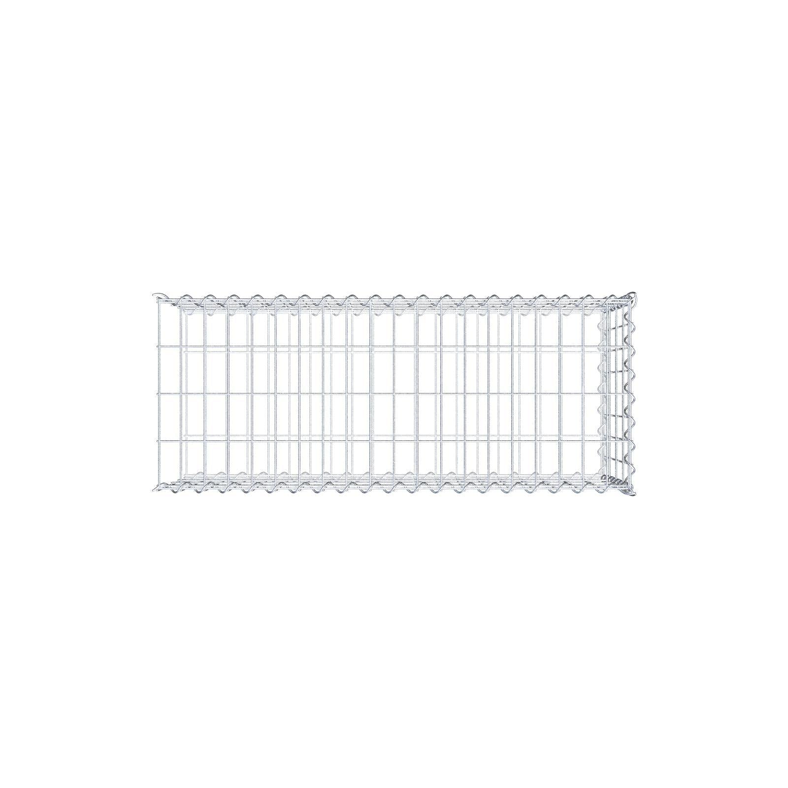 Grown-on gabion type 2 100 cm x 40 cm x 40 cm (L x H x D), mesh size 5 cm x 10 cm, spiral