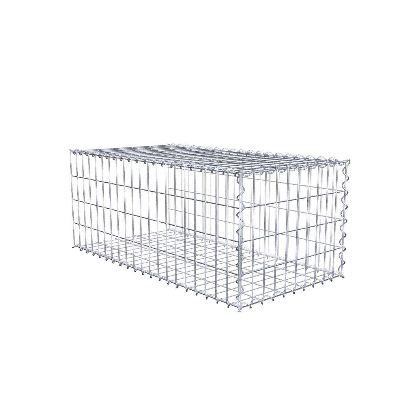Gabion rapporté type 2 100 cm x 40 cm x 50 cm (L x H x P), mailles 5 cm x 10 cm, spirale