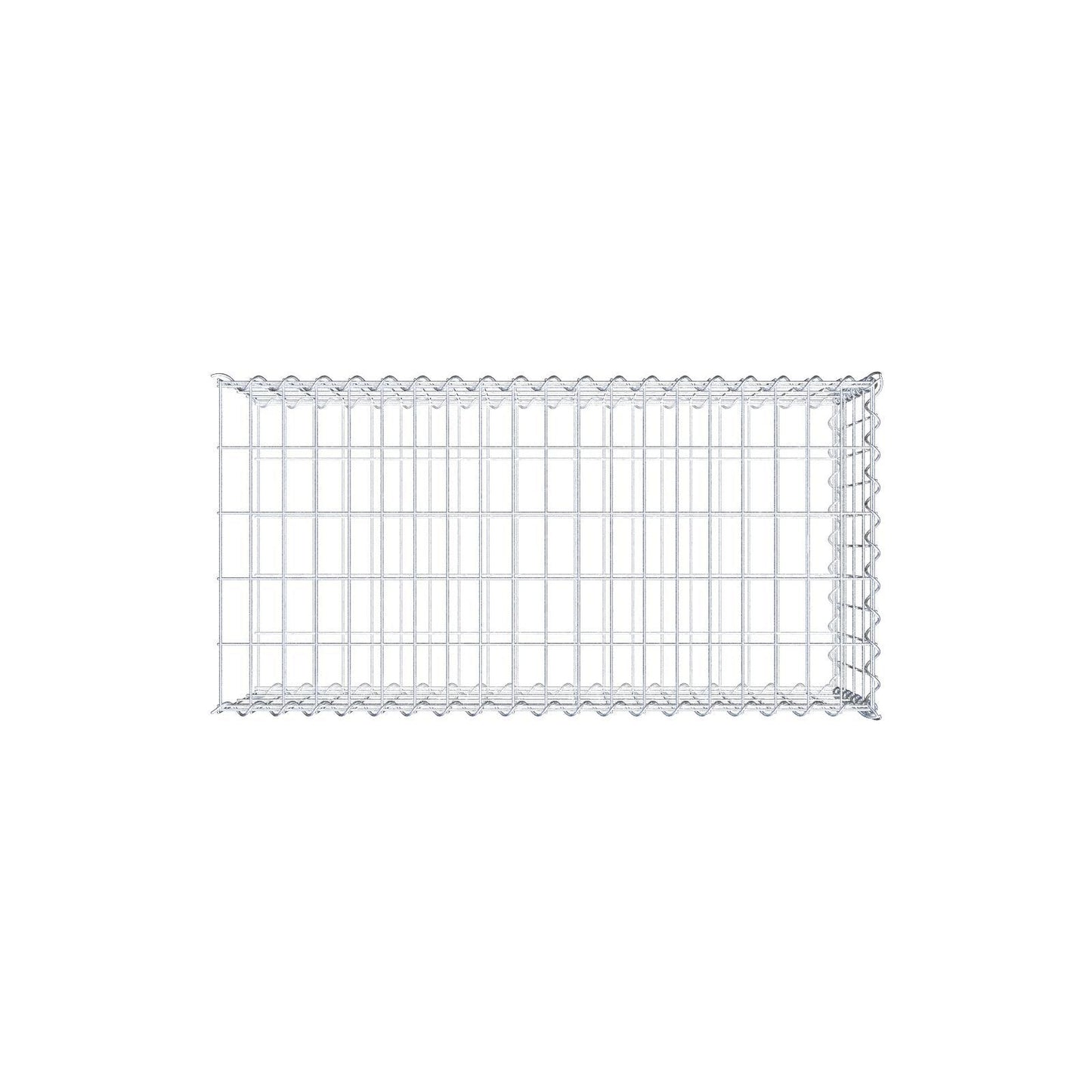 Gabion rapporté type 2 100 cm x 40 cm x 50 cm (L x H x P), mailles 5 cm x 10 cm, spirale