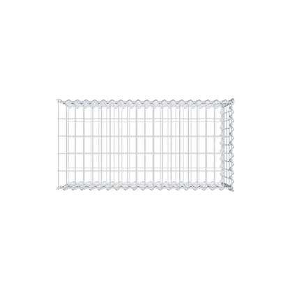 Gabion rapporté type 2 100 cm x 40 cm x 50 cm (L x H x P), mailles 5 cm x 10 cm, spirale