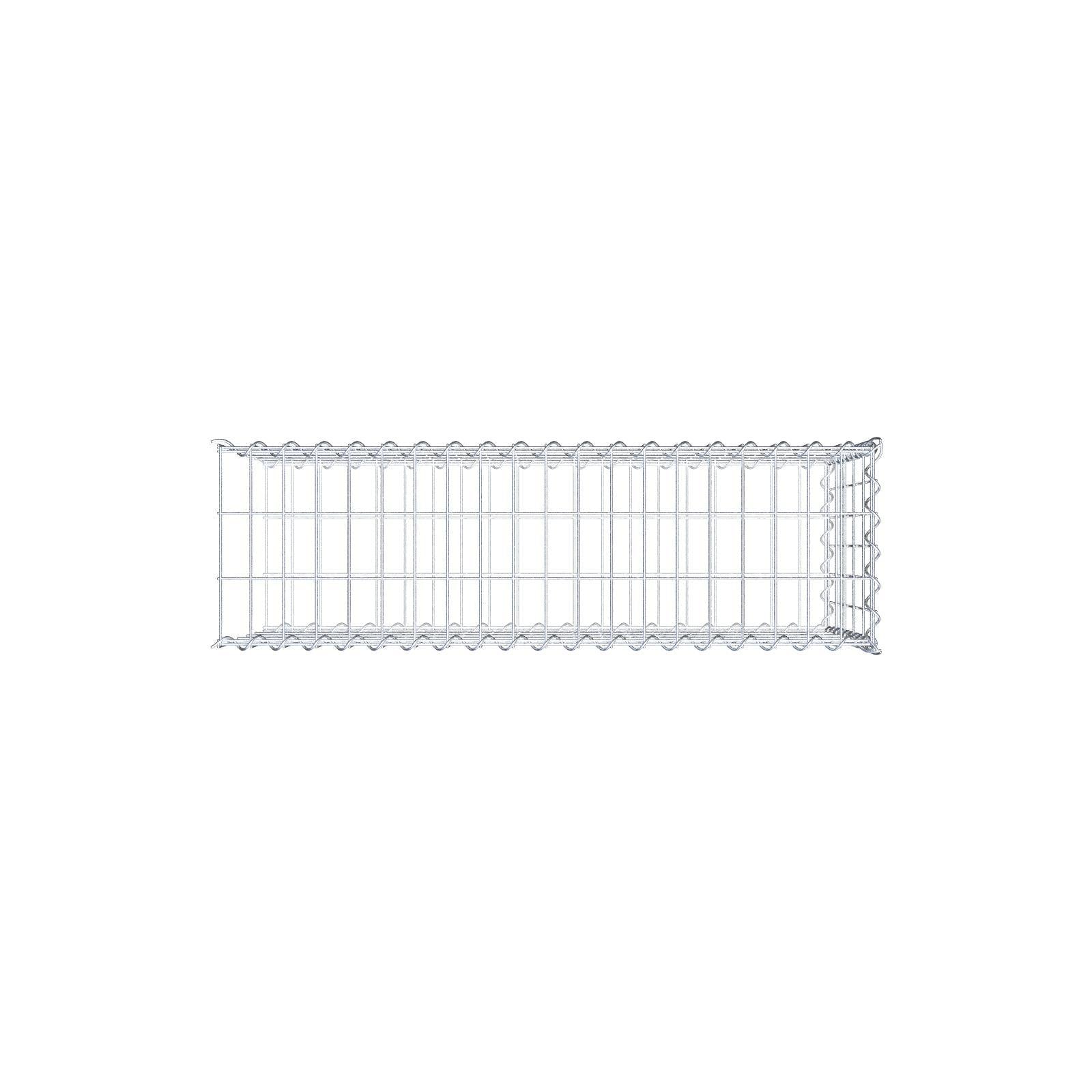 Gabbione aggiuntivo tipo 2 100 cm x 50 cm x 30 cm (L x H x P), dimensione maglia 5 cm x 10 cm, a spirale