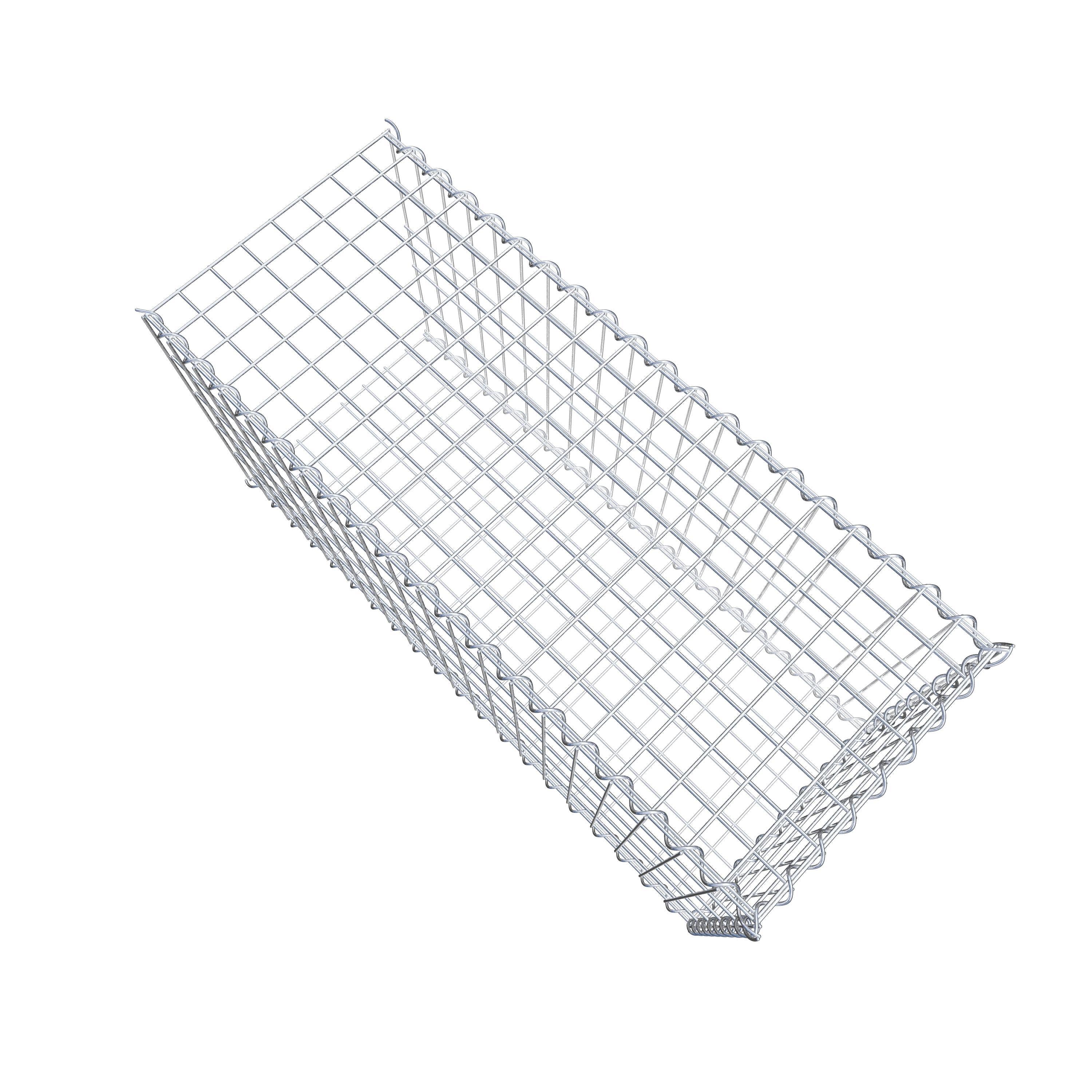 Grown-on gabion type 2 100 cm x 50 cm x 40 cm (L x H x D), mesh size 5 cm x 10 cm, spiral