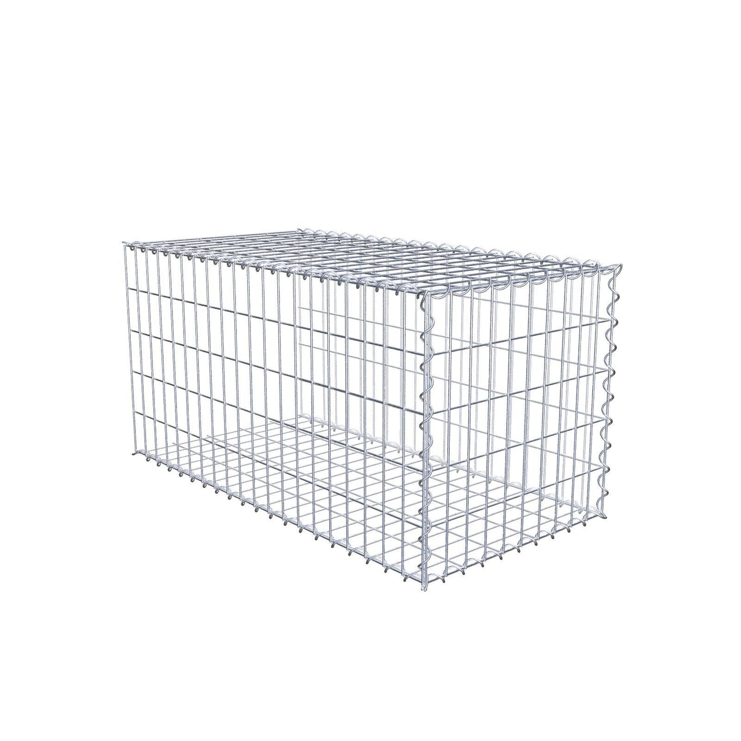 Gabion rapporté type 2 100 cm x 50 cm x 50 cm (L x H x P), mailles 5 cm x 10 cm, spirale