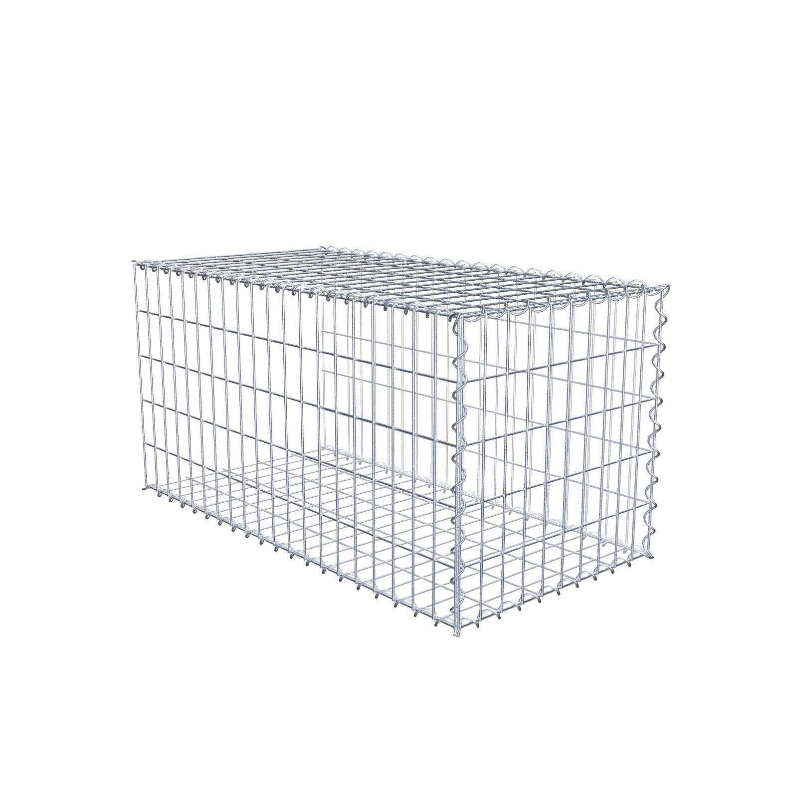Opvokset gabion type 2 100 cm x 50 cm x 50 cm (L x H x D), maskestørrelse 5 cm x 10 cm, spiral