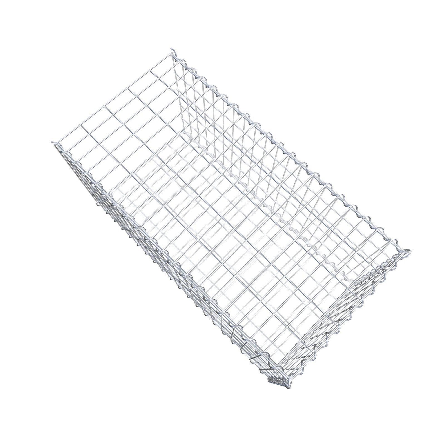 Gabion rapporté type 2 100 cm x 50 cm x 50 cm (L x H x P), mailles 5 cm x 10 cm, spirale