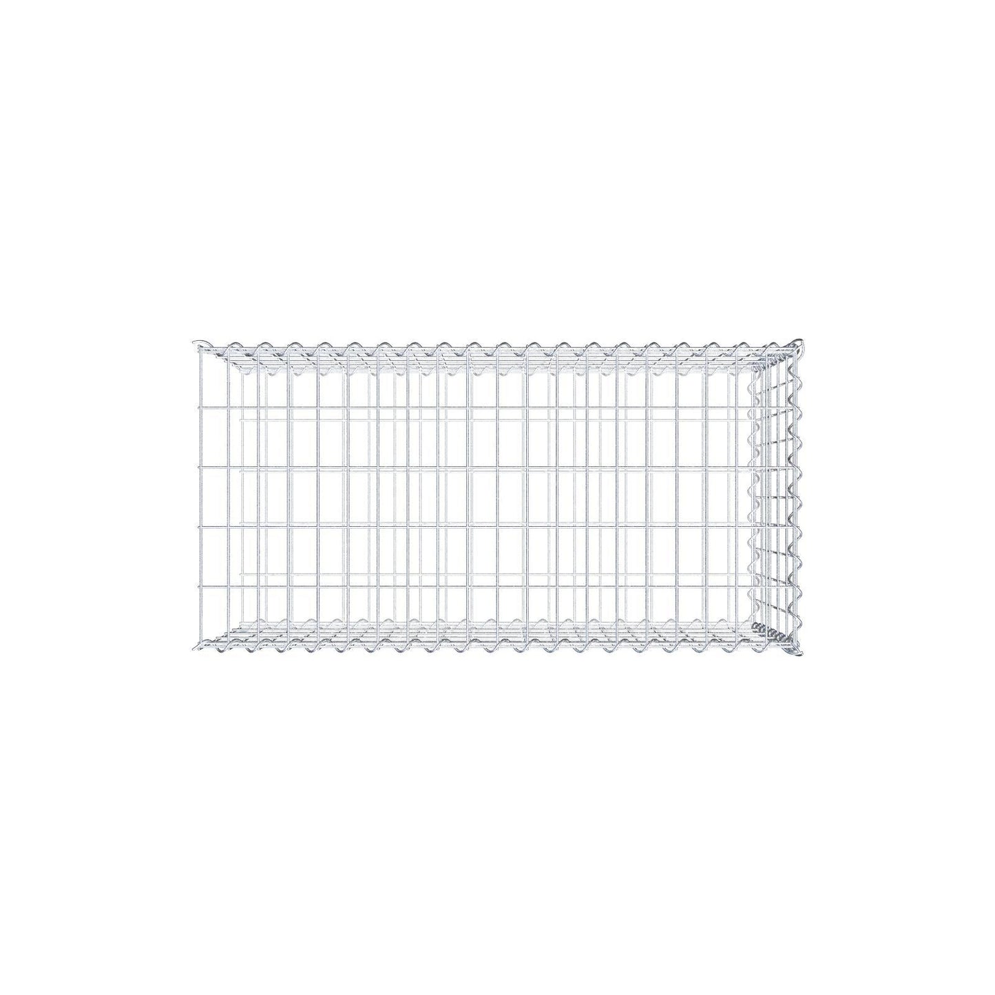 Gabion rapporté type 2 100 cm x 50 cm x 50 cm (L x H x P), mailles 5 cm x 10 cm, spirale
