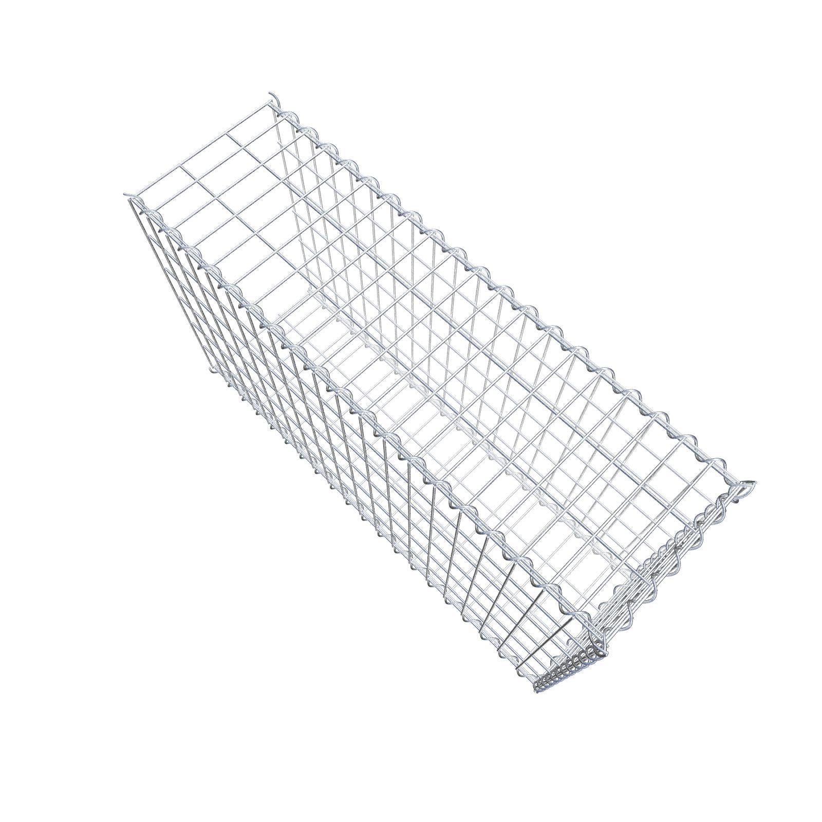 Gabion rapporté type 2 100 cm x 60 cm x 30 cm (L x H x P), mailles 5 cm x 10 cm, spirale