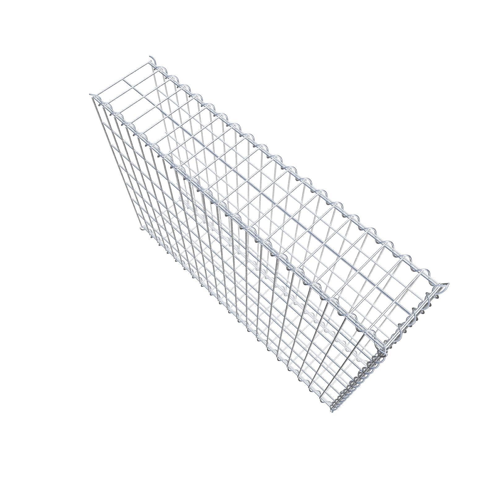 Gabion rapporté type 2 100 cm x 70 cm x 20 cm (L x H x P), mailles 5 cm x 10 cm, spirale