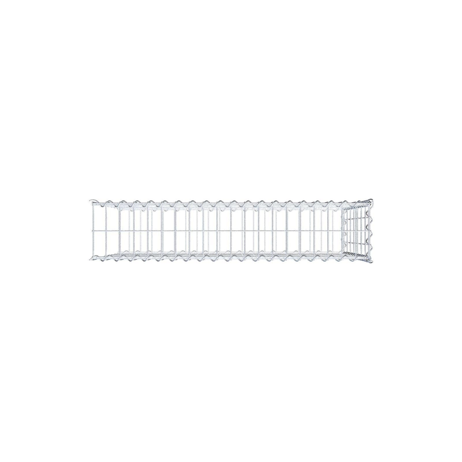 Gabion rapporté type 2 100 cm x 70 cm x 20 cm (L x H x P), mailles 5 cm x 10 cm, spirale