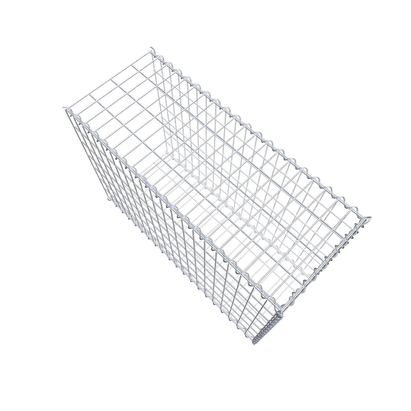 Opvokset gabion type 2 100 cm x 70 cm x 40 cm (L x H x D), maskestørrelse 5 cm x 10 cm, spiral