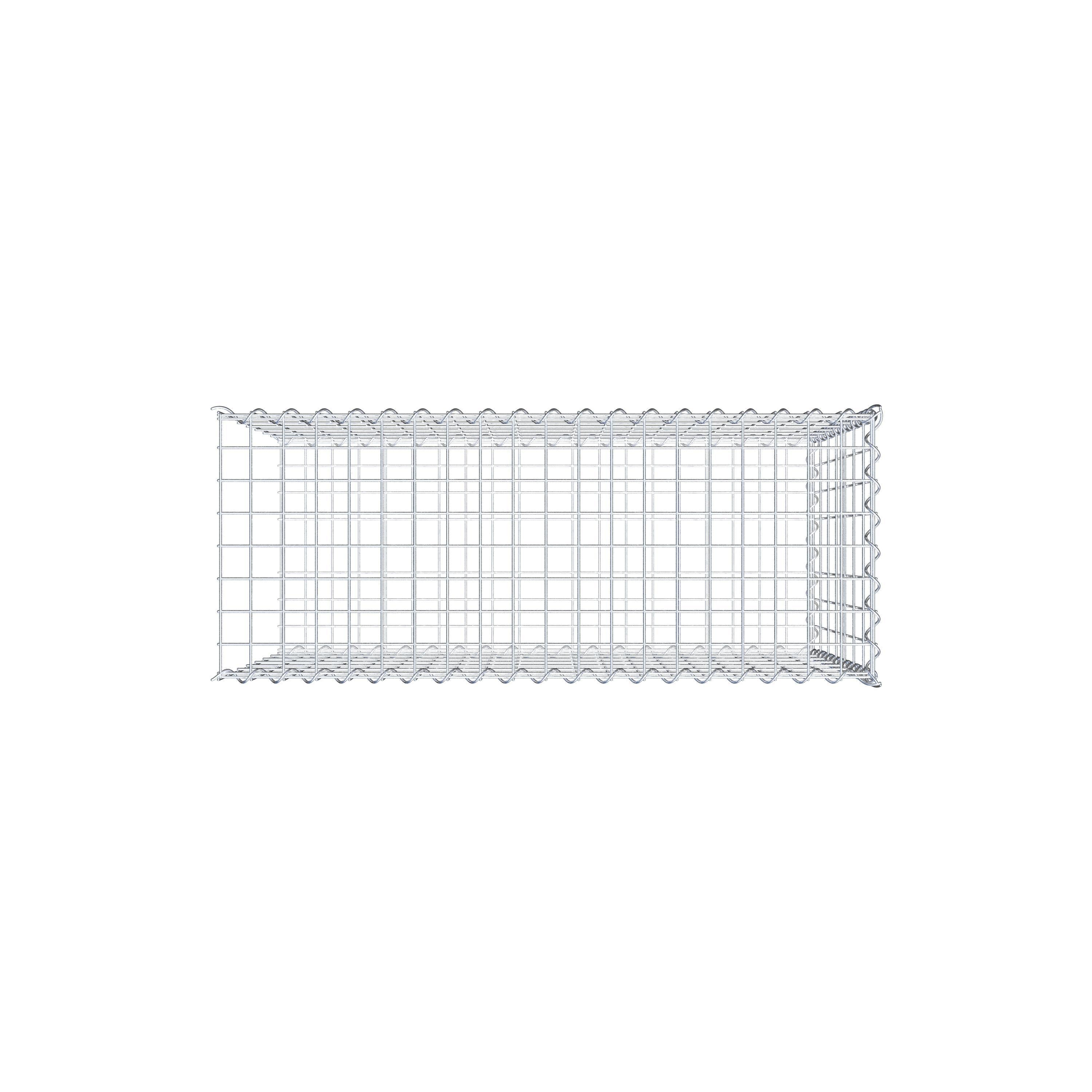 Opvokset gabion type 2 100 cm x 70 cm x 40 cm (L x H x D), maskestørrelse 5 cm x 10 cm, spiral