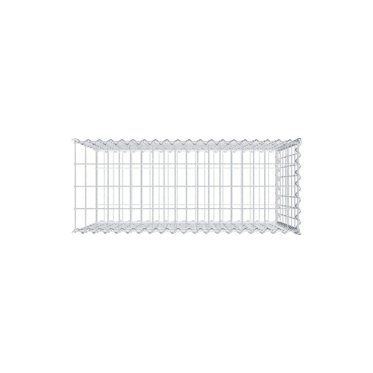Opvokset gabion type 2 100 cm x 70 cm x 40 cm (L x H x D), maskestørrelse 5 cm x 10 cm, spiral