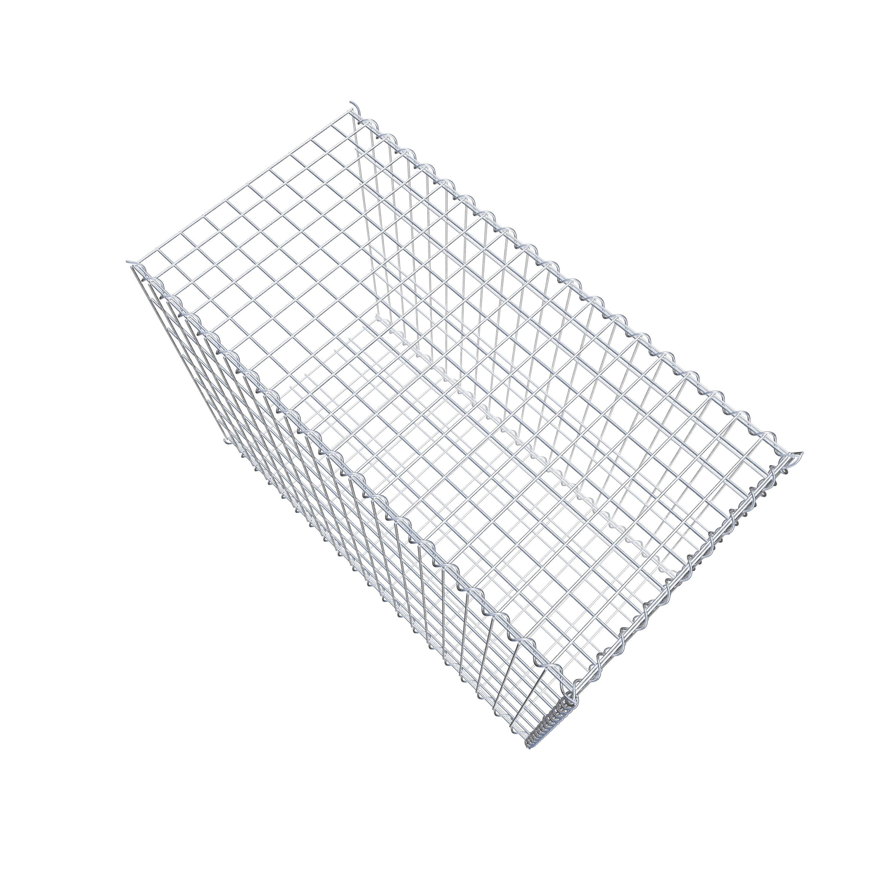 Opvokset gabion type 2 100 cm x 70 cm x 50 cm (L x H x D), maskestørrelse 5 cm x 10 cm, spiral