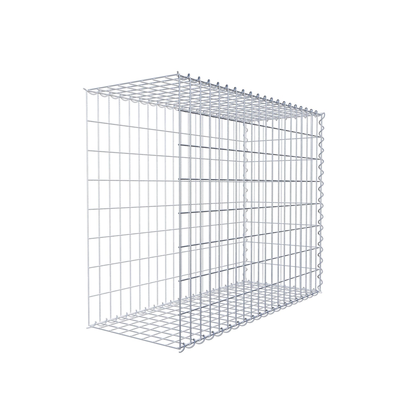 Gabion rapporté type 2 100 cm x 80 cm x 40 cm (L x H x P), mailles 5 cm x 10 cm, spirale