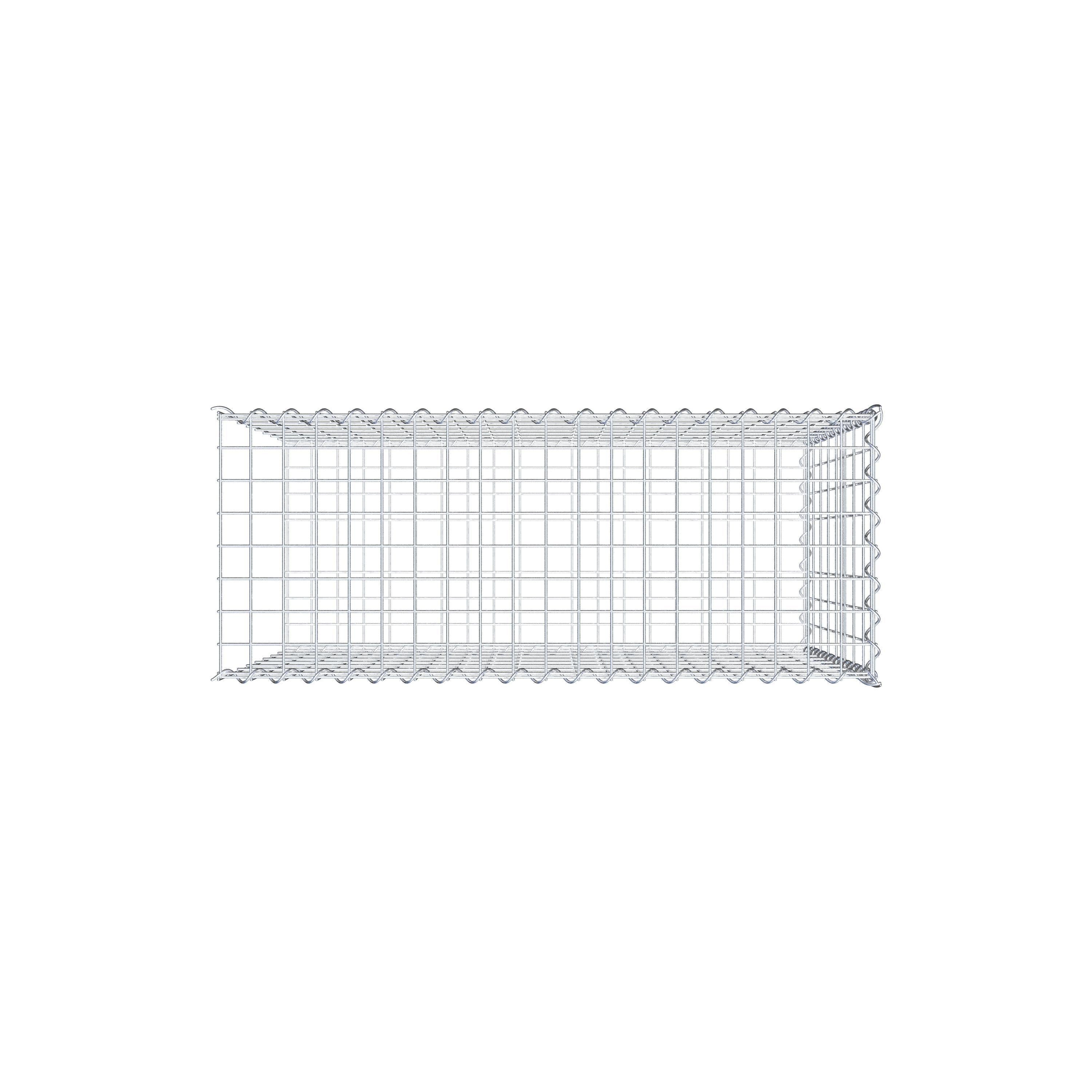 Grown-on gabion type 2 100 cm x 80 cm x 40 cm (L x H x D), mesh size 5 cm x 10 cm, spiral