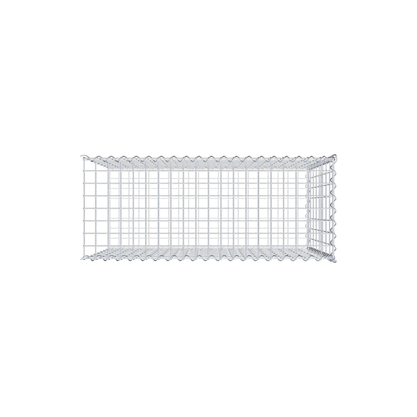 Gabion rapporté type 2 100 cm x 80 cm x 40 cm (L x H x P), mailles 5 cm x 10 cm, spirale
