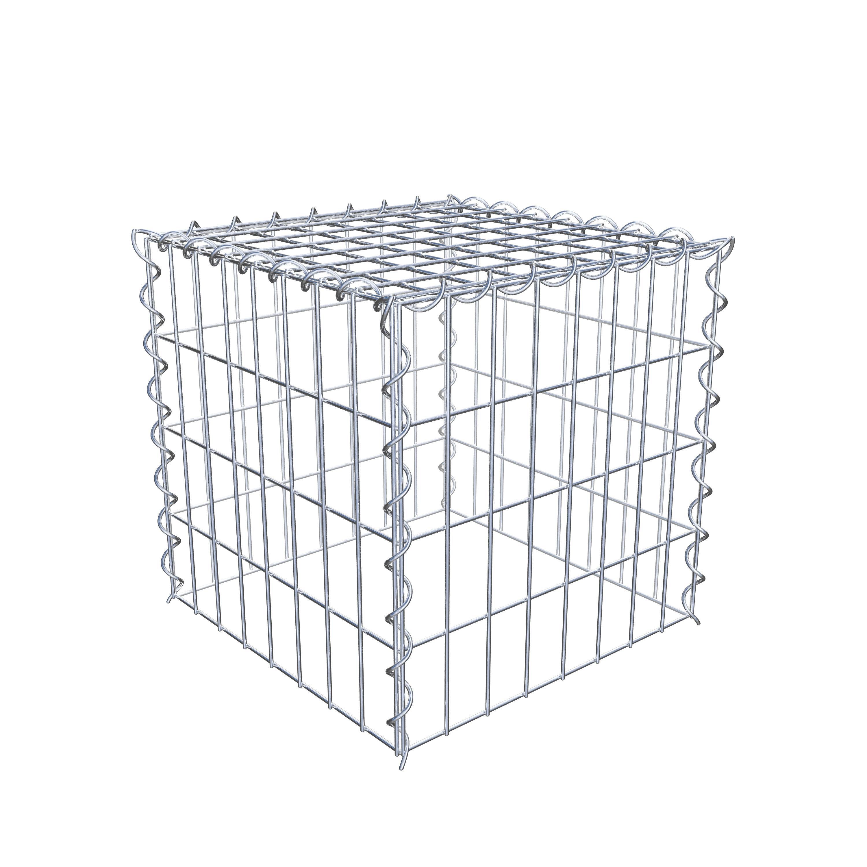 Opvokset gabion type 3 40 cm x 40 cm x 40 cm (L x H x D), maskestørrelse 5 cm x 10 cm, spiral