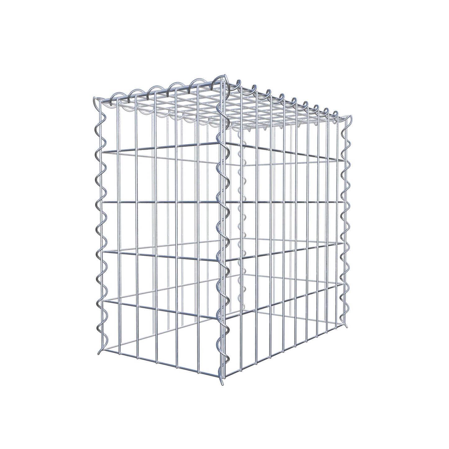 Gabion rapporté type 3 50 cm x 50 cm x 30 cm (L x H x P), mailles 5 cm x 10 cm, spirale