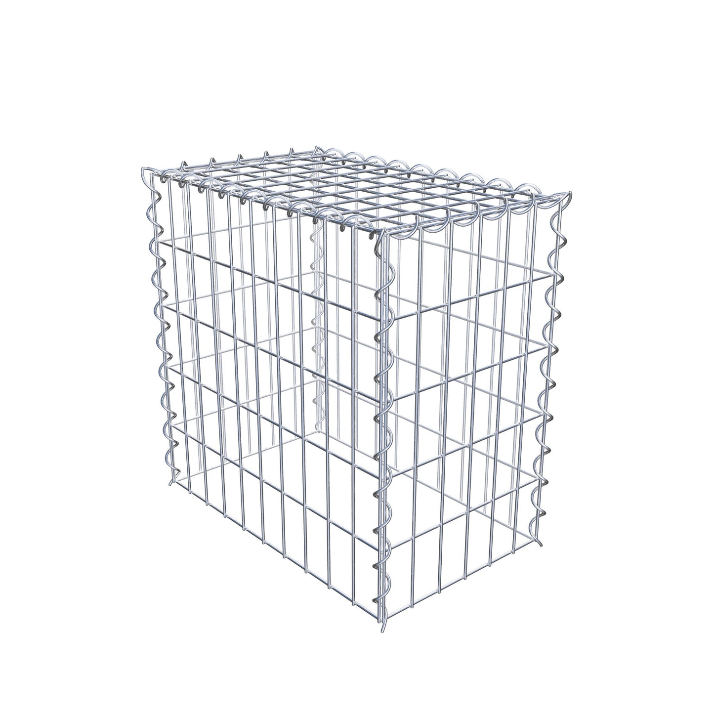 Gabion rapporté type 3 50 cm x 50 cm x 30 cm (L x H x P), mailles 5 cm x 10 cm, spirale