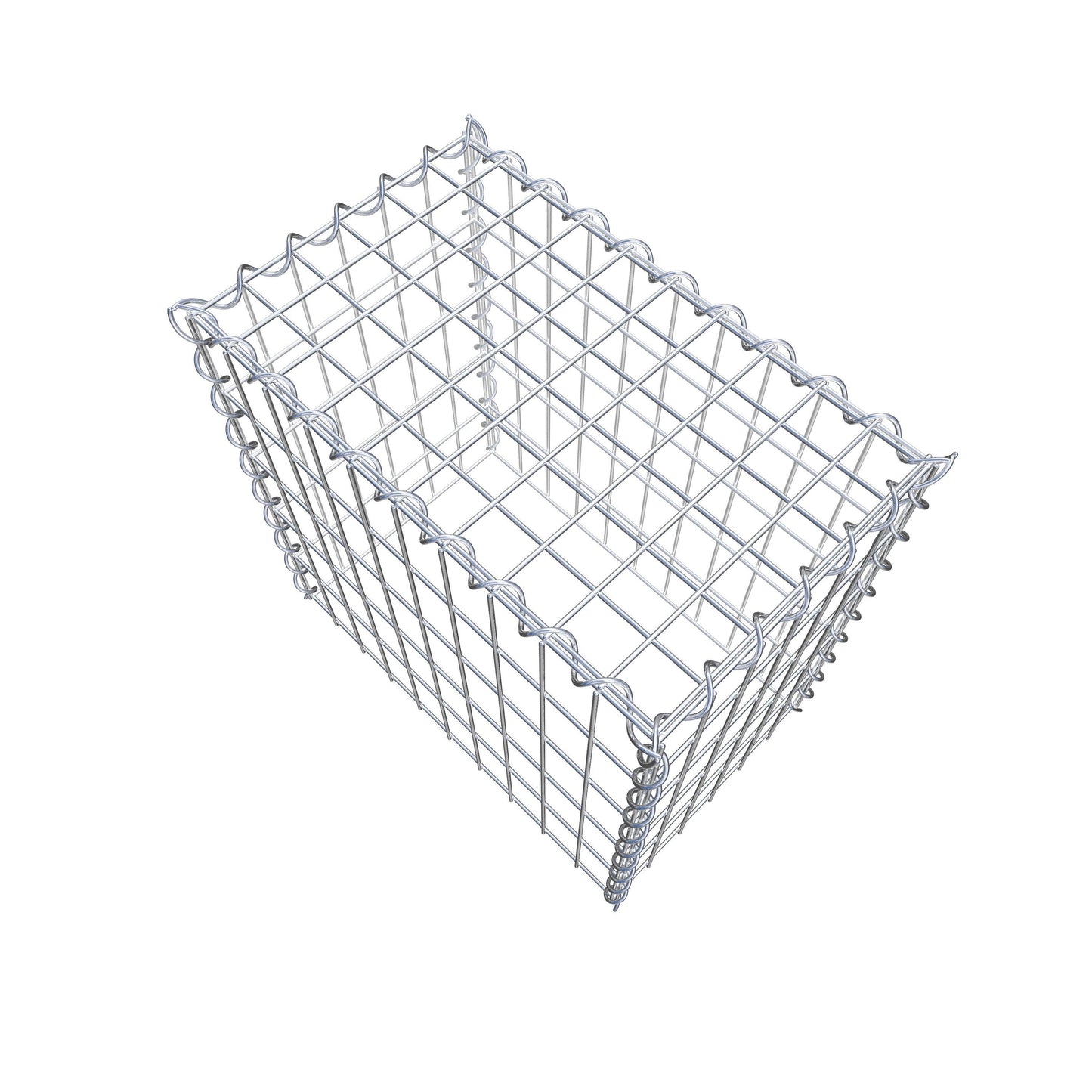 Gabion rapporté type 3 50 cm x 50 cm x 30 cm (L x H x P), mailles 5 cm x 10 cm, spirale